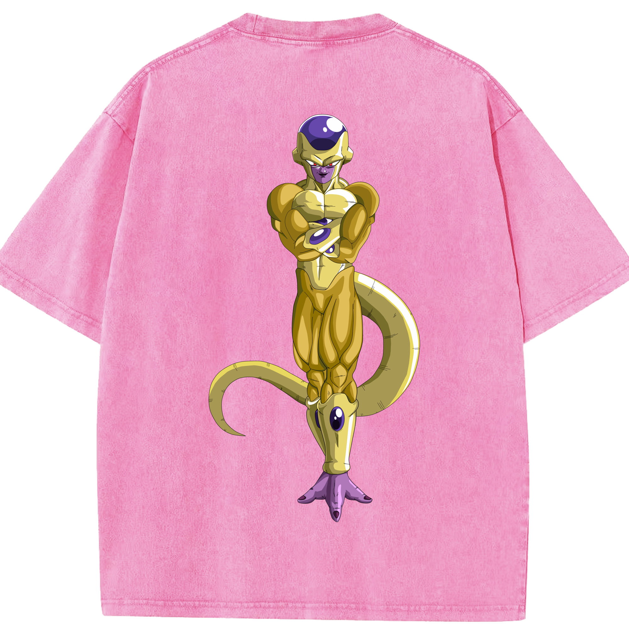 （画像用） ドラゴンボール フリーザ DRAGON BALL Frieza 綿100% ヴィンテージ風 半袖Tシャツ（背面プリント）